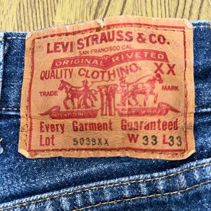 LEVIS 503B XX W33 L33 1988年 日本製 ビッグE 135周年 紙パッチ リーバイス J22 赤耳 ボタンフライ 