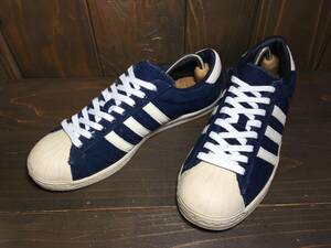 ★adidas×UNDEFEATED×BEDWIN×BEAUTY&YOUTH 限定 コラボ スーパースター ヴィンテージ キャンバス 紺×白 BBU 2011年製 27.5cm Used