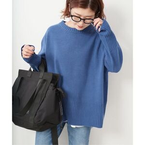 ◆スピック＆スパン/Spick & Span☆バルキーヤーン ロングリブプルオーバー★ブルー