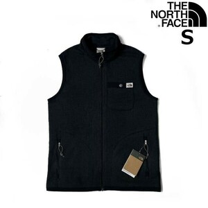 1円～!売切!【正規新品】THE NORTH FACE◆GORDON LYONS FULL-ZIP VEST フリース ベスト US限定 茶タグ 裏起毛 アウトドア(S)黒 181024-15