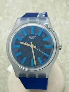 SWATCH◆クォーツ腕時計/アナログ/ラバー/BLU/BLU