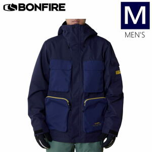 ● BONFIRE PITCH SHELL JACKET NAVY Mサイズ ボンファイヤ スノボウェア スノーボード ジャケット メンズ 23-24 日本正規品