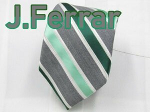 【ナロー 細身ネクタイ】【ジェイ フェラー】 OC 828 ジェイ フェラー J.Ferrar ネクタイ 緑系 グレー系 ストライプ ジャガード