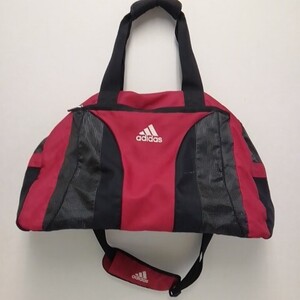 【中古品】adidas(アディダス)　ショルダーバッグ(スポーツバッグ)　赤と黒