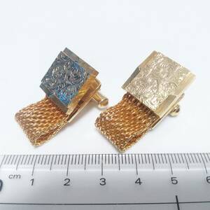 ◇CW78 カフリンクス カフス ボタン ゴールド ラップアラウンド Wrap Cufflinks ベルト メッシュ チェーン アクセサリー 送料無料 