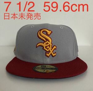 新品 New Era ツバ裏ブラック White Sox 2Tone Grey Cap Black Undervisor 7 1/2 59.6cm ニューエラ ツートーン ホワイトソックス キャップ