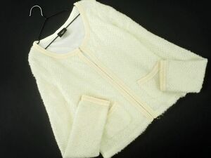 VICKY ビッキー ノーカラー ジャケット size2/オフホワイト ◇■ ☆ dib1 レディース