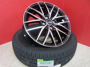 新品4本SET ヴェネス VENES BP 5.5J+42 ダンロップ EC204 2023年製 185/65R15インチ GR系 フィット クロスター e:HEV K10系 アクア