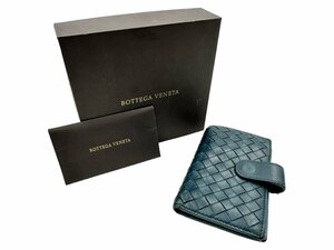 BOTTEGA VENETA ボッテガ・ヴェネタ イントレチャート 6連キーケース カードケース ブランド リング おしゃれ ネイビー 取扱説明書 箱付