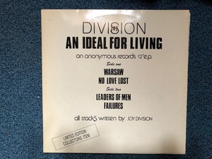 Joy Division / ジョイ・ディヴィジョン　An Ideal For Living 12インチレコード