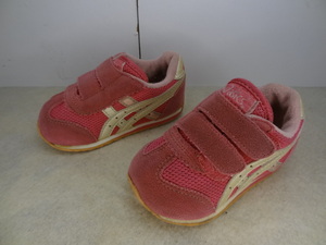 全国送料無料 アシックス ASICS 子供靴 キッズ ベビー女の子 ピンク色Xシルバーライン メッシュ素材 スニーカー シューズ 12cm