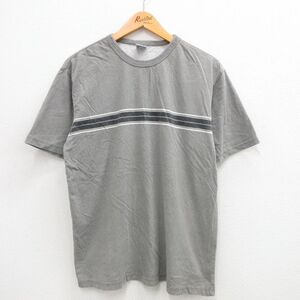 L/古着 オールドネイビー OLD NAVY 半袖 ビンテージ Tシャツ メンズ 00s コットン クルーネック グレー他 24aug05 中古