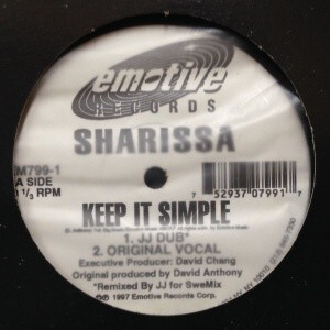 12inchレコード　SHARISSA / KEEP IT SIMPLE