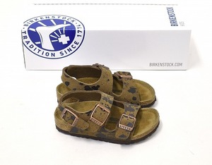 BIRKENSTOCK ビルケンシュトック MILANO ミラノ 25 16cm SPRAYS BROWN KIDS SANDAL キッズサンダル NARROW FIT ナロー幅