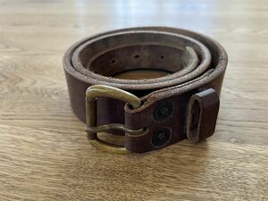 visvim BELT 32 BROWN レザー ベルト