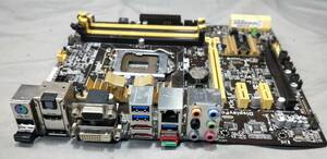 【中古パーツ】BIOS確認のみ、ASUS H87M-PRO マザーボード ＩＯパネル LGA1150 ■MB5084