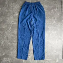 fake suede wide tapered easy pants