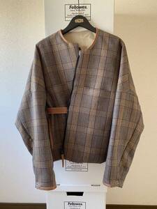 SUNSEA サンシー　19AW REVERSIBLE CARAMEL CHECK BLOUSON キャメル　ブルゾン　2 M