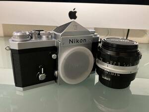 綺麗なNikon NewF 740万台 アイレベルファインダー NIKKOR-S.C 50mm f1.4レンズ