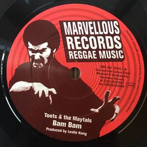 ★送料込み！試聴！MUST！別テイク【Toots & The Maytals - Bam Bam / 54 - 46】7inch Marvellous Records Reggae Music フランス盤Reissue