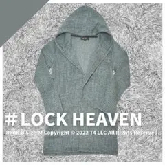 LOCK HEAVEN コーディガン Mサイズ チェック グレー ✓1746