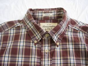 アバクロンビー＆フィッチ　ビンテージ 加工シャツ M 約90％引き破格（Abercrombie&Fitch Vintage ポストオーバーオールズ好きに）