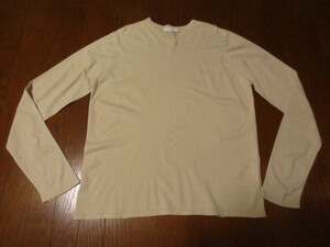 STRENESSE GABRIELE STREHLE STYLE 751056 KNITWEAR　ストラネス　長袖　Ｖネック　ニットカットソートップス　ＸＬ　クリーム色