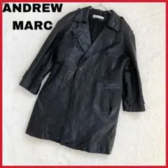 ANDREW MARC アンドリューマーク ラムレザー ロング トレンチコート