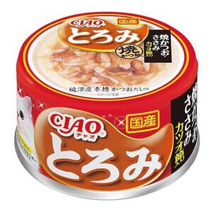 いなばペットフード CIAO とろみ 焼かつお ささみ カツオ節入り 80g A-48 猫用フード