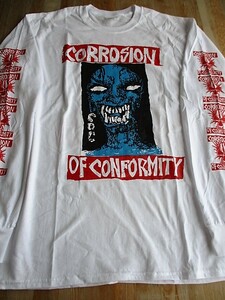 Corrosion of Conformity 長袖 Tシャツ eye for an eye 白L ロンT / d.r.i. accused attitude adjustment s.o.d. black flag C.O.C.