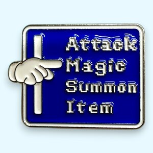 ATTACK MAGIC SUMMON ITEM RPG ファンタジー ピン ピンバッジ バッジ ポスト投函