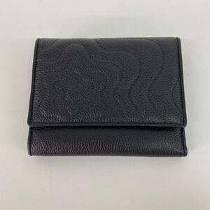 １円～　J-12　60　未使用品　MONT BLANG モンブラン　三つ折り財布　コンパクトウォレット　ブラック　財布