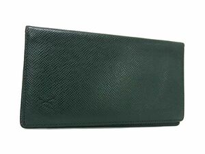 1円 ■美品■ LOUIS VUITTON ルイヴィトン M30404 タイガ ポルト 14 カルトクレディ 二つ折り 長財布 ウォレット ダークグリーン系 FB5685