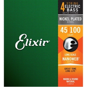 Elixir ベース弦 14052 NANOWEB 4弦 LONG SCALE 45-100 NICKEL PLATED