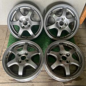 トヨタ TOYOTA純正ホイール プリウスホイール 15インチ 15×5J OFF;+45 PCD:100-4H ハブ径;約54mm 傷あり、ガリ傷あり、サビあり 4本