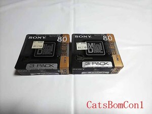[未開封] MD ミニディスク 計6枚 (3枚パック×2) SONY COLOR COLLECTION ONYX BLACK 80 日本製 