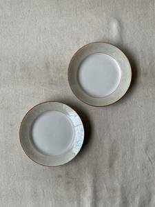旧家蔵出し デザインが素敵なノリタケヤジロベーの小皿2枚セット NORITAKE戦前RC日本陶器会社コレクション洋食器アンティークインテリア