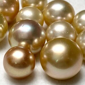 1円〜!!◯ゴールデンパールおまとめ126ct◯f 約25.2g 10.0-16.0mm pearl パール ルース 裸石 宝石 ジュエリー golden jewelry w4ま162