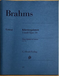 ブラームス ピアノ五重奏曲 ヘ短調 op. 34 (パート譜セット) 輸入楽譜 Brahms Klavierquintett f-moll Op.34 洋書