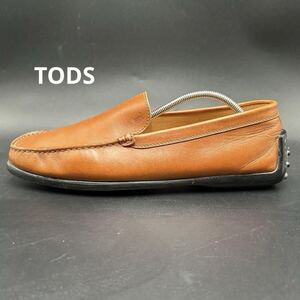 1円 【美品】 TOD’S トッズ 【圧倒的高級感】 メンズ ドライビングシューズ ローファー スニーカー シューズ 靴 ビジネス ブラウン 28cm位