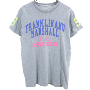 フランクリンマーシャル イタリア製 半袖 Tシャツ グレー FRANKLIN&MARSHALL メンズ