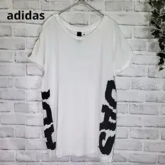 【adidas】アディダス（L）ロゴTシャツ　コットン100%  英字ロゴ