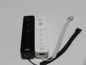 RS053【送料無料 即日発送 動作確認済】Wii リモコン ストラップ 2個セット 任天堂 純正 RVL-003 ホワイト ブラック コントローラー