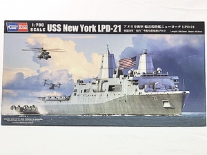 ホビーボス　1/700　アメリカ海軍 輸送揚陸艦ニューヨーク LPD-21　83415　箱やや傷みあり　プラモデル　同梱OK　1円スタート★S