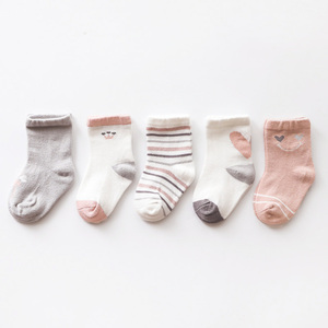 ☆ ハート ☆ Sサイズ（0～1才推薦） ☆ キッズ ソックス 5枚セット sesocks01 ベビー 靴下 セット ソックス キッズ くつ下 ベビーソックス