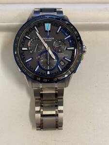 10455　 電波ソーラー時計　【CASIO カシオ　OCEANUS オシアナス　GPS　ハイブリッド腕時計　OCW-G1200-1AJF　チタン】ユーズド