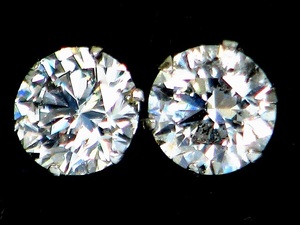 【宝石屋本舗】計0.686ct　D-SI2-VeryGood　D-SI2-Good 天然ダイヤモンド　PT900ピアス（GGS宝石鑑定書とソーティング（検査証）付）