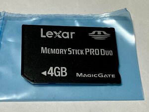 Lexar レキサー MEMORY STICK PRO DUO メモリースティックデュオ 4GB 1枚 フォーマット済み 動作確認済みジャンク品