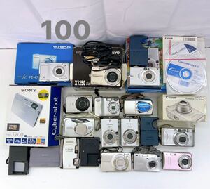 12AA070 1円～ デジタルカメラまとめ 大量 IXY多数 Canon SANYO OLYMPUS SONY PENTAX Nikon COOLPIX その他 現状品 