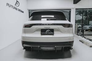 【FUTURE DESIGN 正規品】PORSCHE ポルシェ Cayenne カイエン SUV Coupe 9Y0 E3 リア ディフューザー 本物DryCarbon ドライカーボン